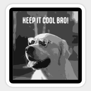 Dog-keep-it-cool-bro Sticker